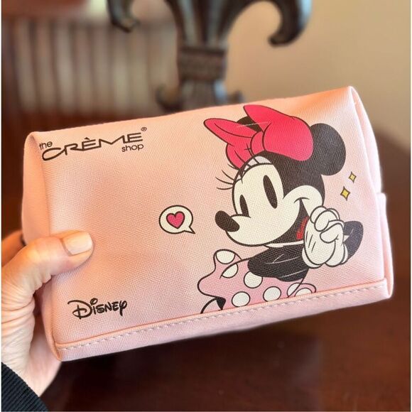 THE CRÈME SHOP - NWT Mickey & Minnie Large Pink Makeup Case - Limited Edition - Picture 6 of 11